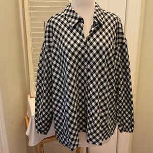 Johnny Was Top Calme High Low Button Shirt